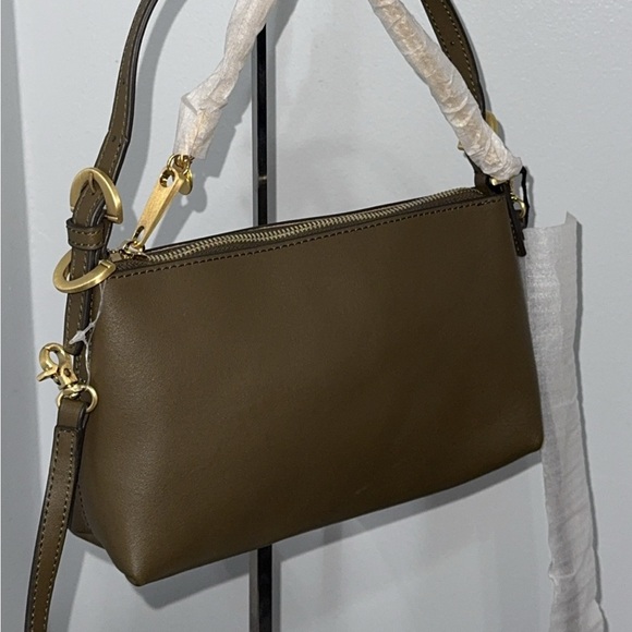 ZAC POSEN Posen Zip Top Convertible Crossbody 100% Leather Bag AUTHENTIC NEW - Picture 5 of 10